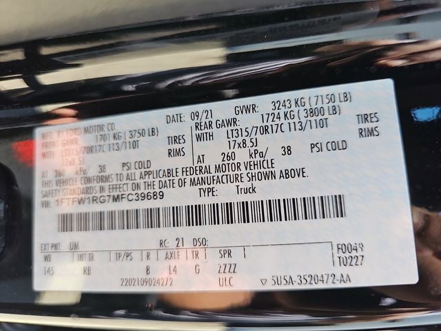 2021 Ford F-150 Raptor