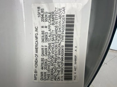 2019 Honda Accord Touring 2.0T