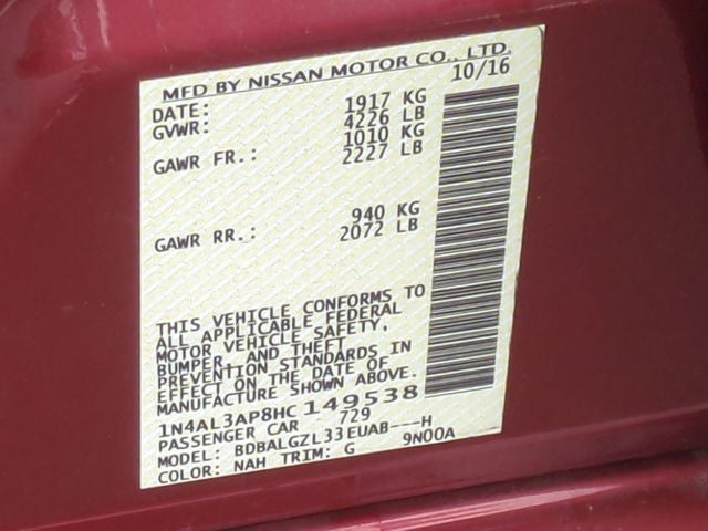 2017 Nissan Altima 2.5 S