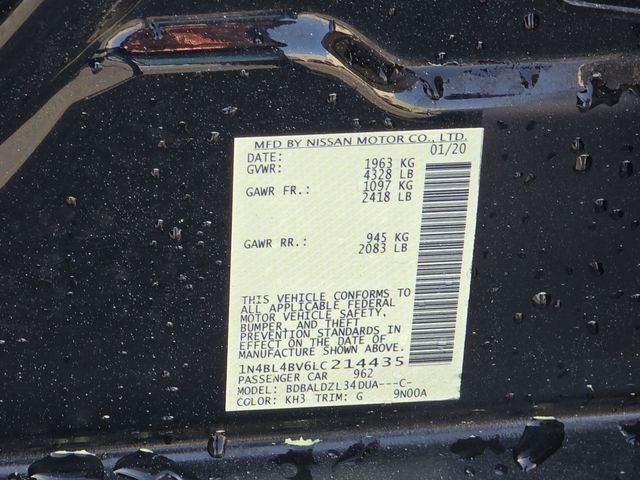 2020 Nissan Altima 2.5 S