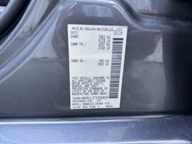 2020 Nissan Altima 2.5 S