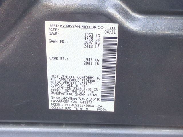 2021 Nissan Altima 2.5 SR