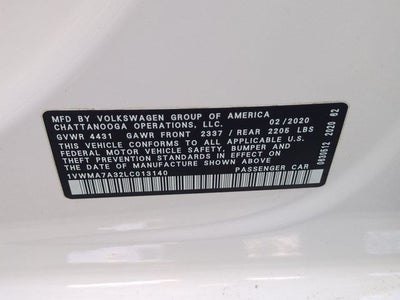 2020 Volkswagen Passat 2.0T R-Line