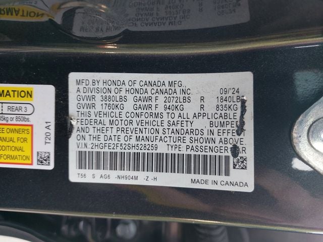 2025 Honda Civic Sport