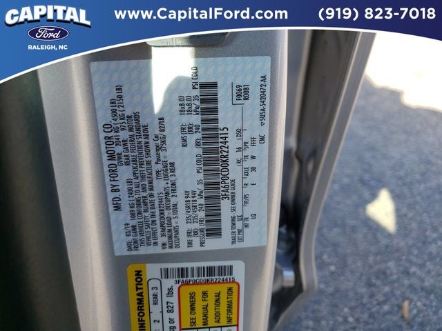 2019 Ford Fusion SEL