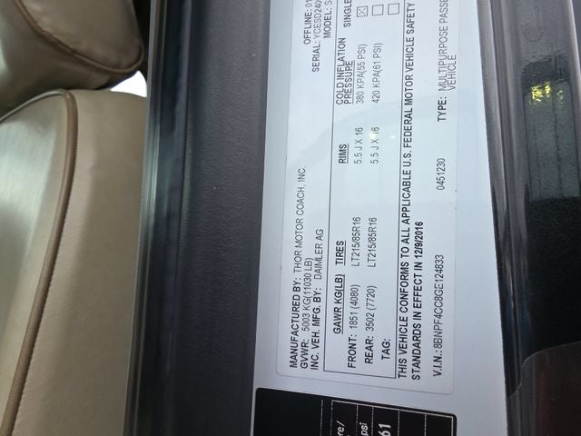 2016 Mercedes-Benz Sprinter 3500 Base BlueTEC®