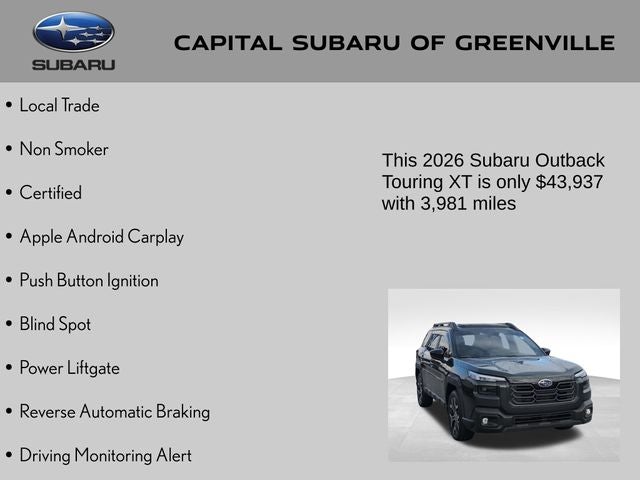 2026 Subaru Outback Touring XT