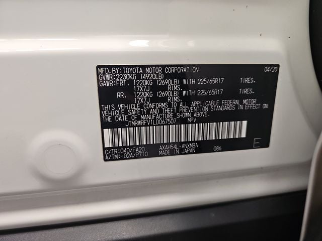 2020 Toyota RAV4 Hybrid XLE