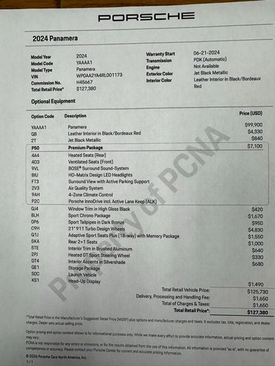 2024 Porsche Panamera Base