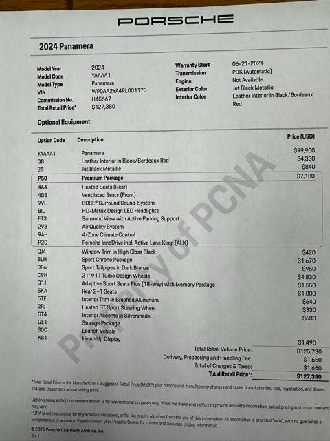 2024 Porsche Panamera Base