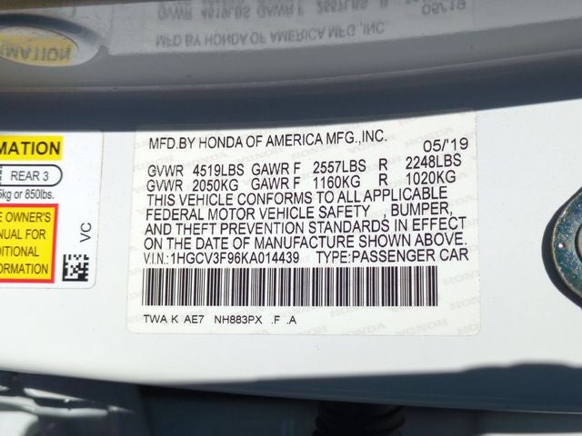 2019 Honda Accord Hybrid Touring