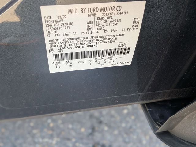 2022 Lincoln Nautilus Standard