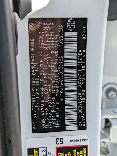 2020 Toyota Camry XSE