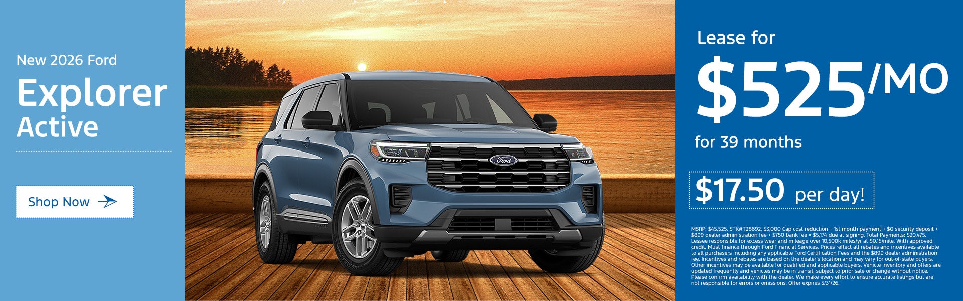 2026 Explorer Active Deal