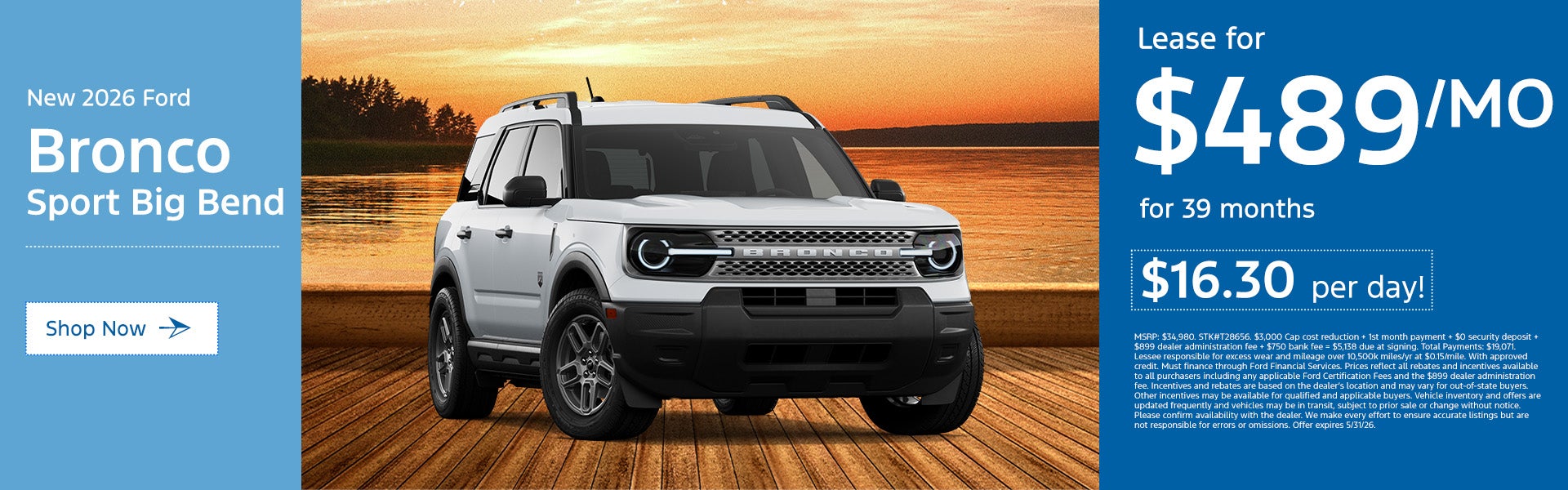 2026 Bronco Sport Big Bend Deal